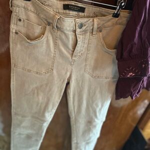 Liverpool Women's Tan Ankle Cargo Jeans